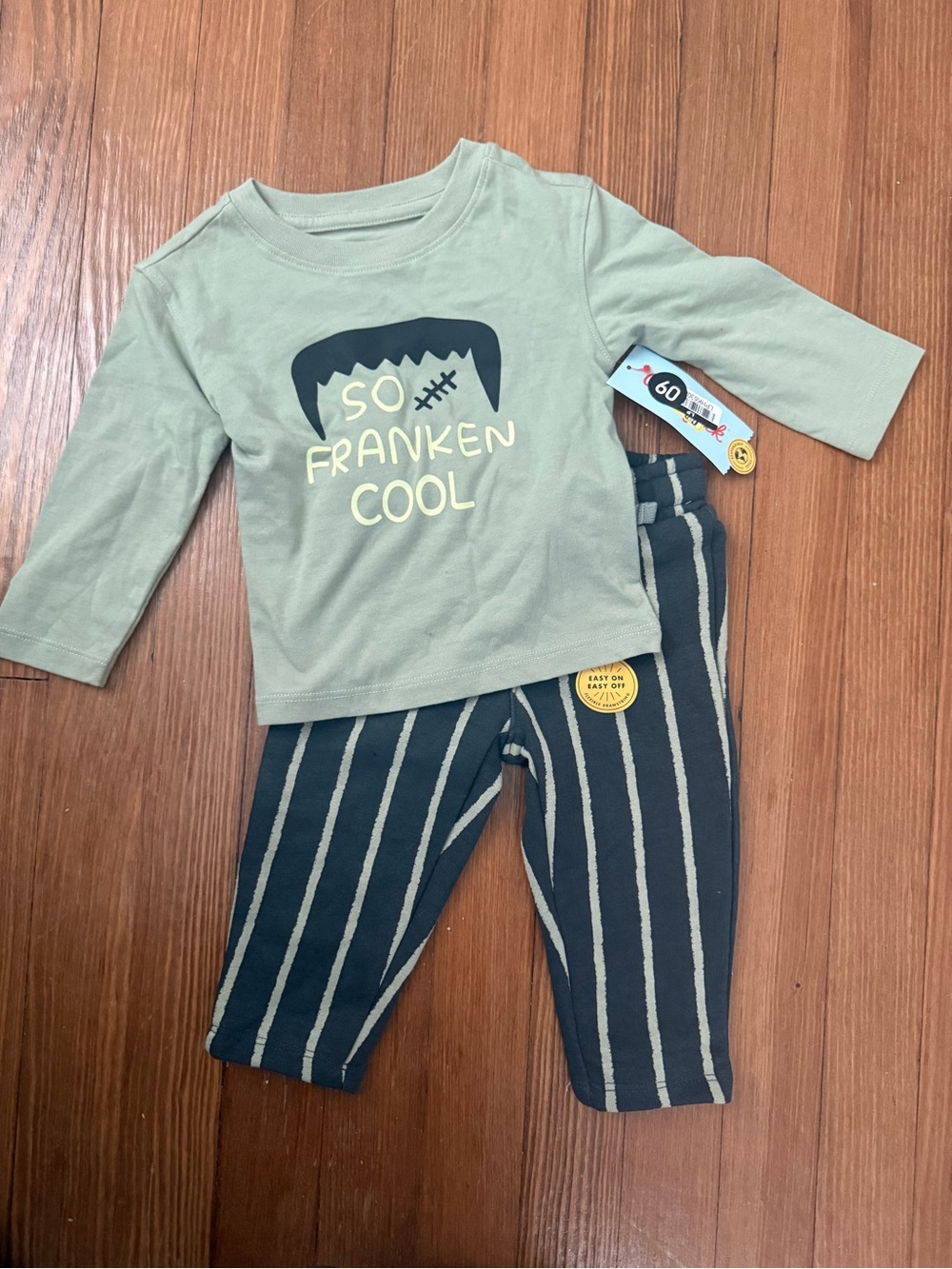 So Franken Cool Green & Navy Kids Pajama Set